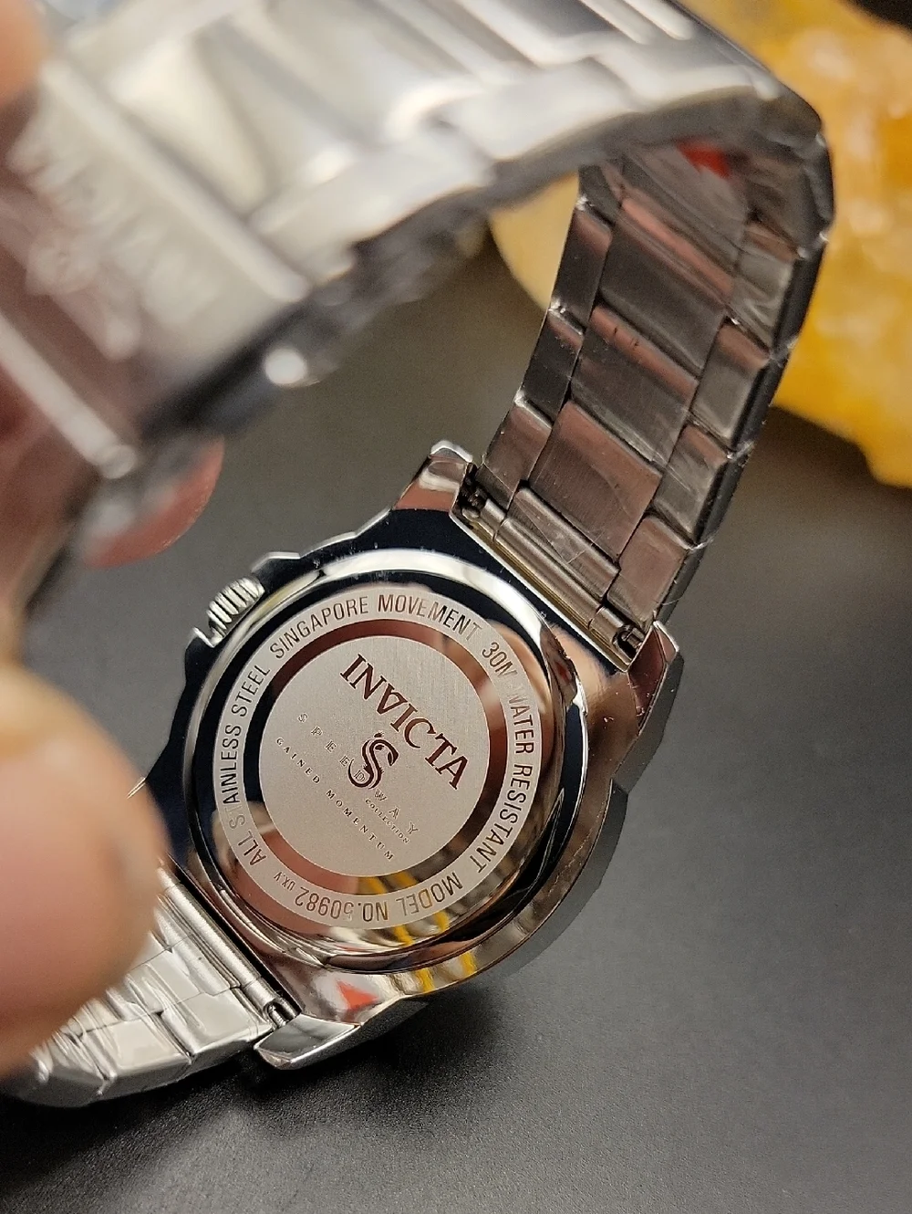 NWT 50982 Invicta Speedway Dominus 42mm Mens Watch Pink to Orange Gradient Dial